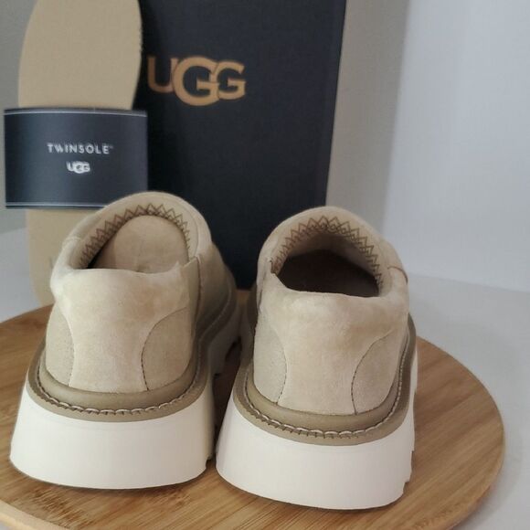 UGG Tasman Lug Slipper Loafer Shoes MEN US 8/ EU 41 Suede Twinsole Mustard Seed - Picture 7 of 14